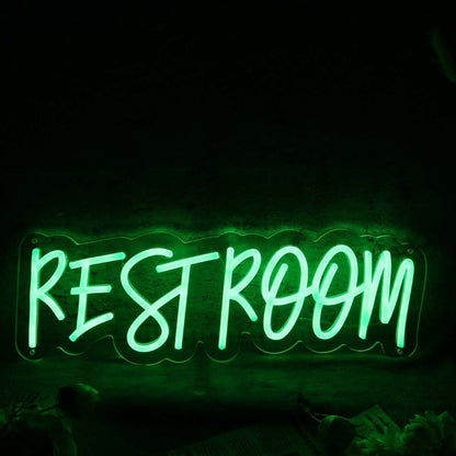 Restroom Green Led Neon Sign - Shineneon