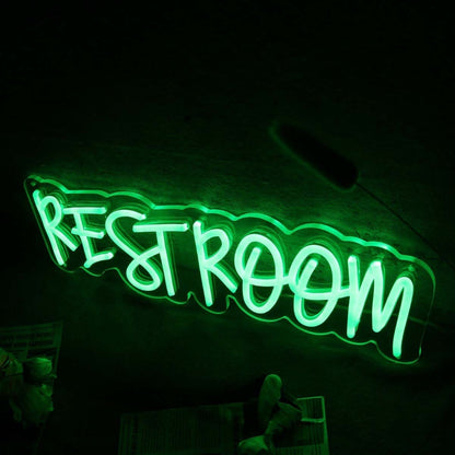Restroom Green Led Neon Sign - Shineneon