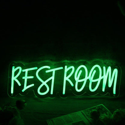 Restroom Green Led Neon Sign - Shineneon