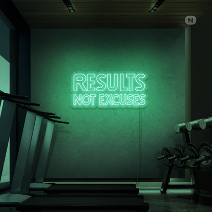 Results No Excuses Led Neon Sign - Shineneon