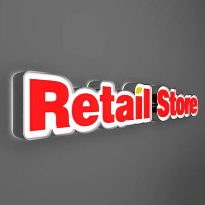 Retail Store 3D Front And Back Lit Letters Metal Led Sign - Shineneon