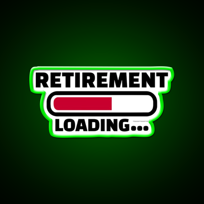 Retirement Loading Man Cave Bar Led Neon Sign Rgb Color