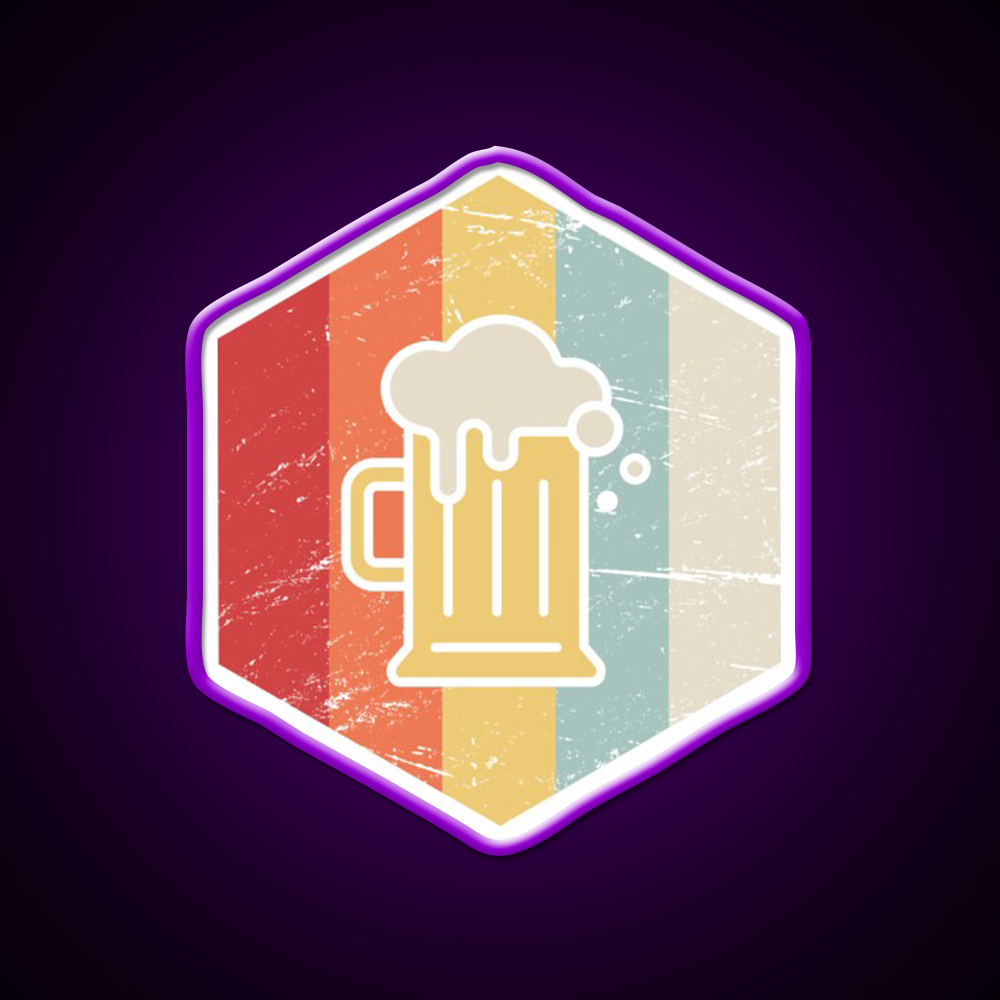 Retro 70S Homebrew Craft Beer Icon Beer Bar Decor Led Neon Sign Rgb Color - LED neon sign view 9