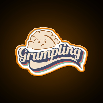 Retro Angry Dumpling Led Neon Sign Chinese Food Rgb Color - Shineneon