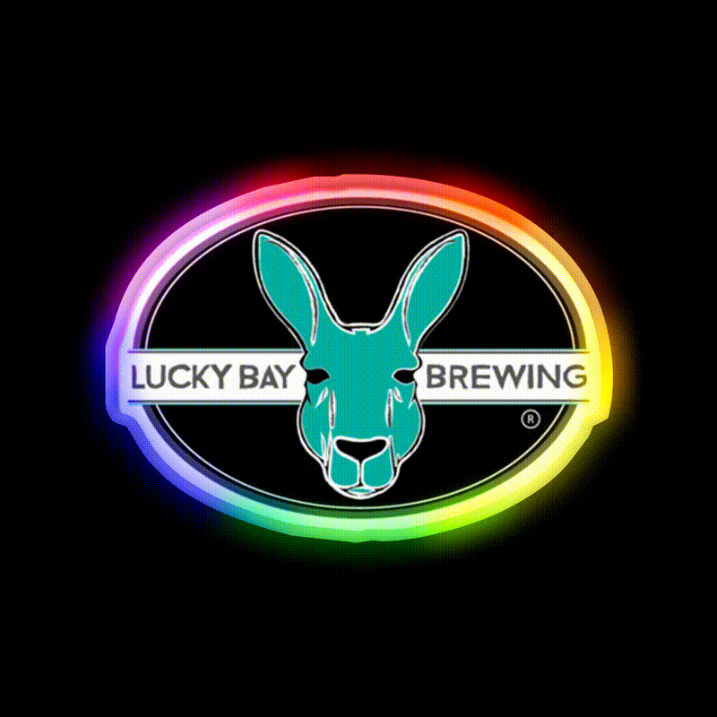 Retro Bunny Lucky Bay Beer Bar Decor Led Neon Sign Rgb Color - LED neon sign close-up detail