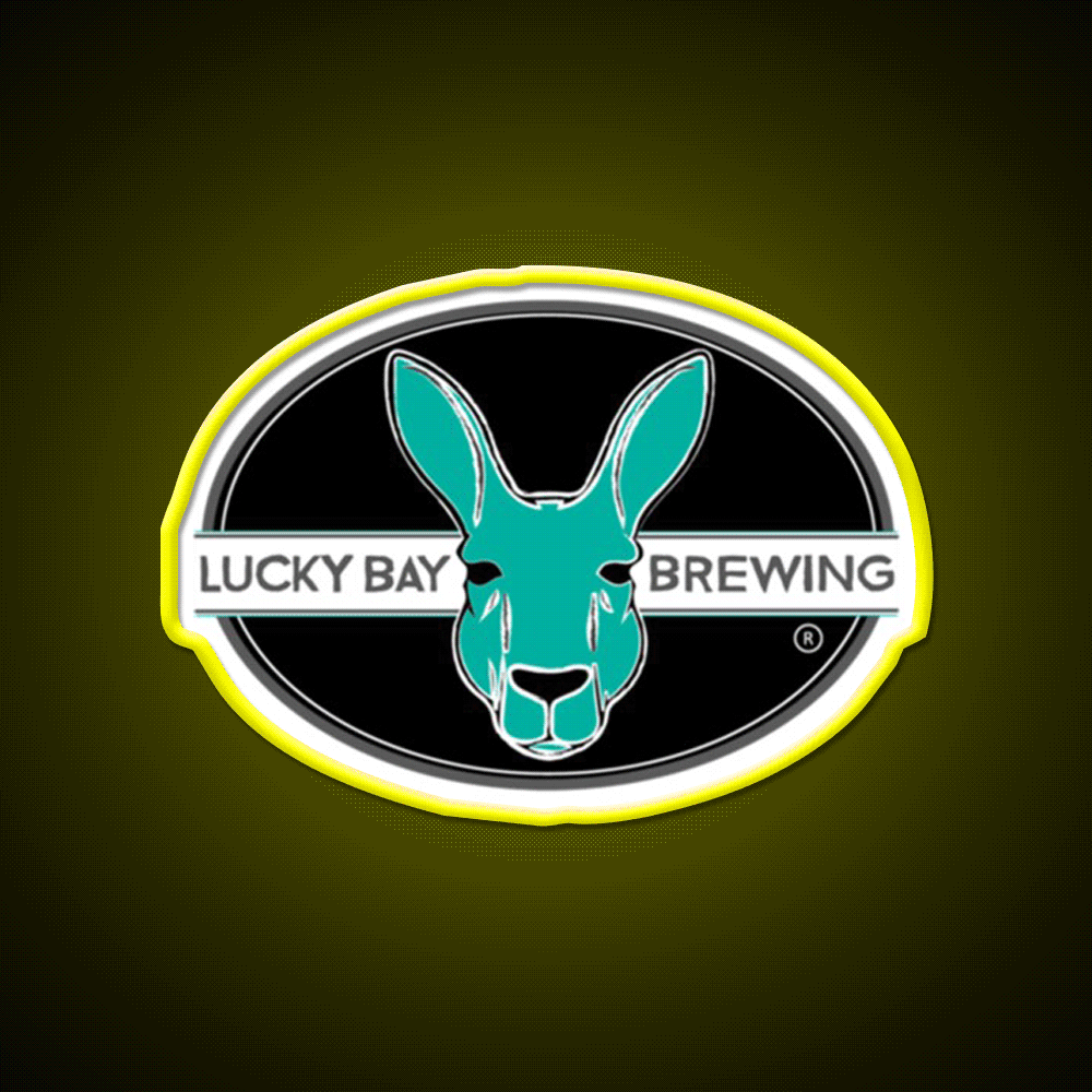 Retro Bunny Lucky Bay Beer Bar Decor Led Neon Sign Rgb Color