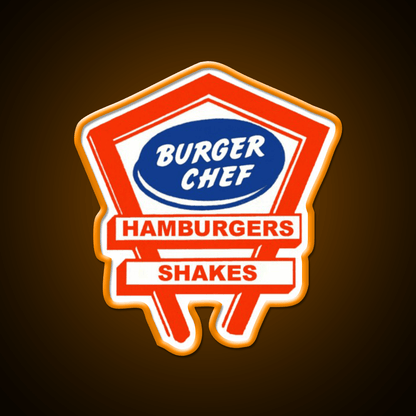 Retro Burger Chef Fast Food Led Neon Sign For Burger Place Rgb Color - Shineneon