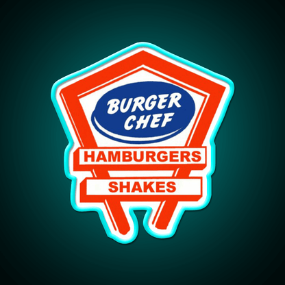 Retro Burger Chef Fast Food Led Neon Sign For Burger Place Rgb Color - Shineneon