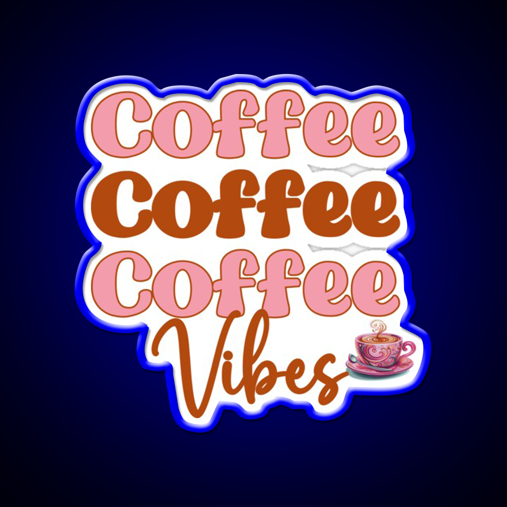 Retro Coffee Vibes Cafe Led Neon Sign Espresso Bar Art Rgb Color