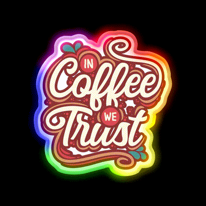 Retro Coffee Vibes Cafe Led Neon Sign Espresso Bar Art For Coffee Shop Rgb Color