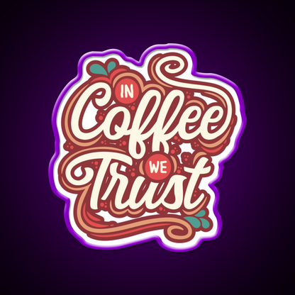 Retro Coffee Vibes Cafe Led Neon Sign Espresso Bar Art For Coffee Shop Rgb Color