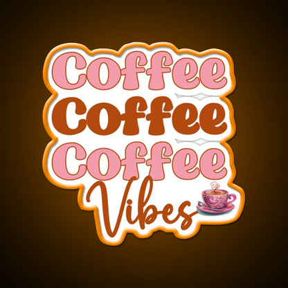 Retro Coffee Vibes Cafe Led Neon Sign Espresso Bar Art Rgb Color