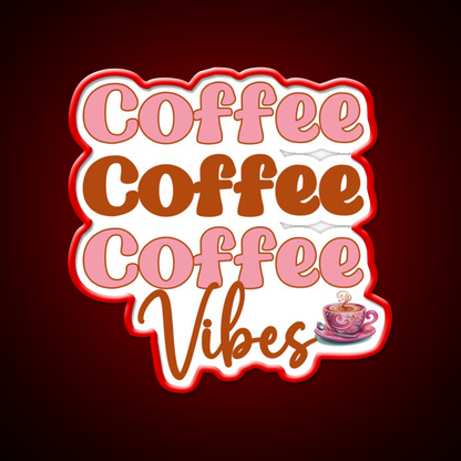 Retro Coffee Vibes Cafe Led Neon Sign Espresso Bar Art Rgb Color