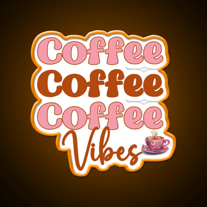 Retro Coffee Vibes Cafe Led Neon Sign Espresso Bar Art Rgb Color - Shineneon