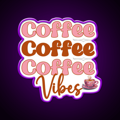 Retro Coffee Vibes Cafe Led Neon Sign Espresso Bar Art Rgb Color - Shineneon
