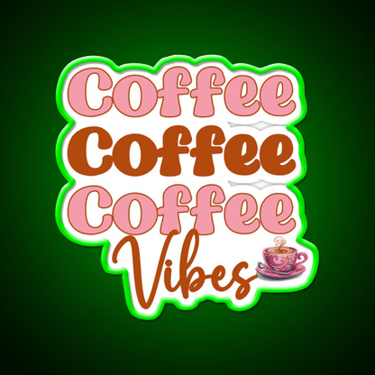 Retro Coffee Vibes Cafe Led Neon Sign Espresso Bar Art Rgb Color - Shineneon