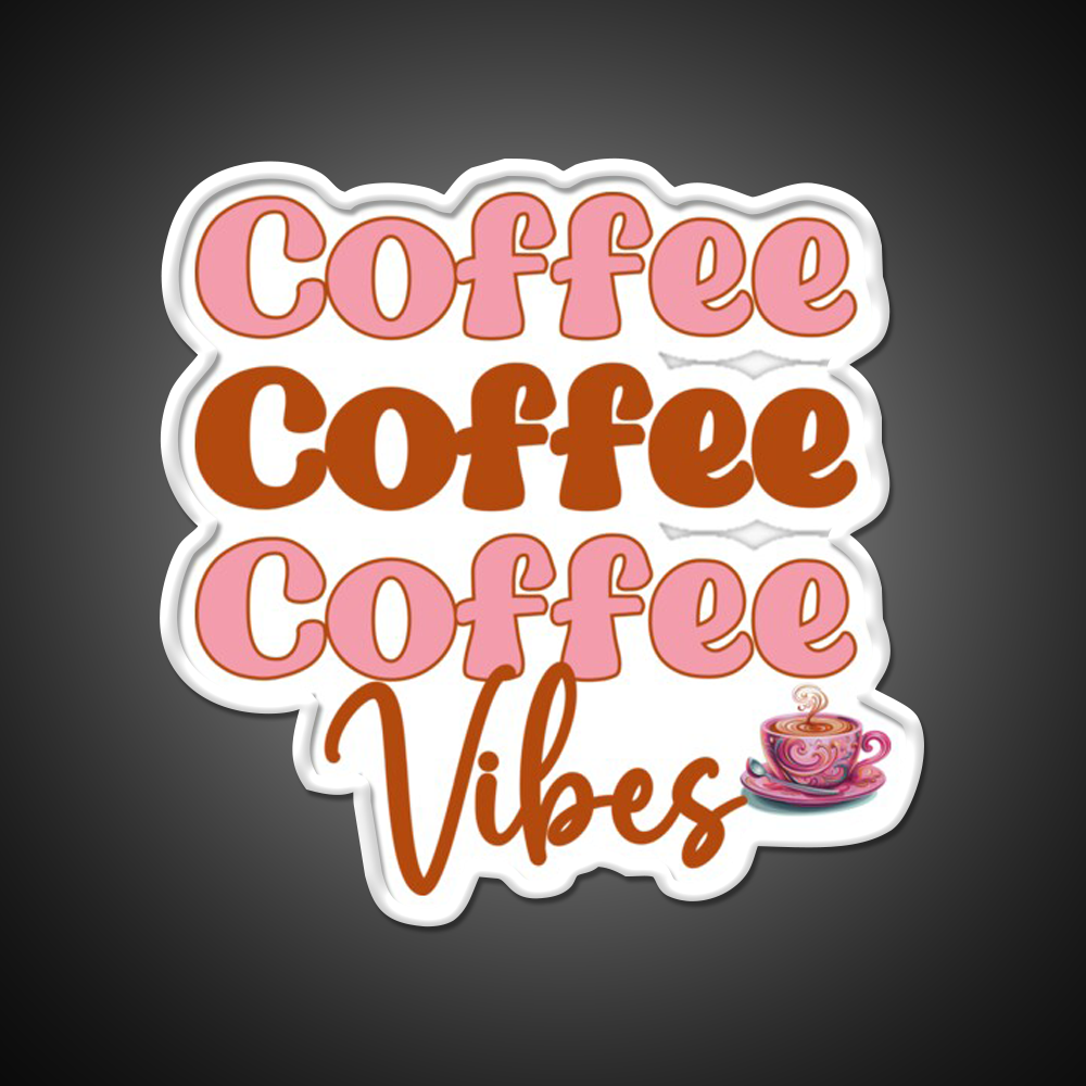 Retro Coffee Vibes Cafe Led Neon Sign Espresso Bar Art Rgb Color