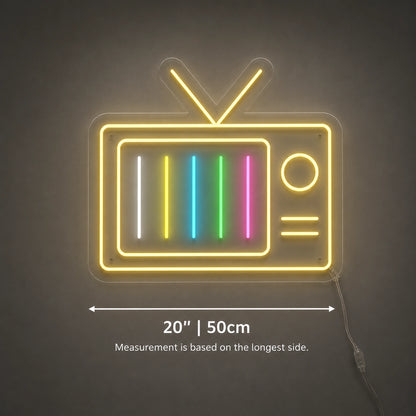 Retro Color TV Neon Sign LED Neon Sign size image