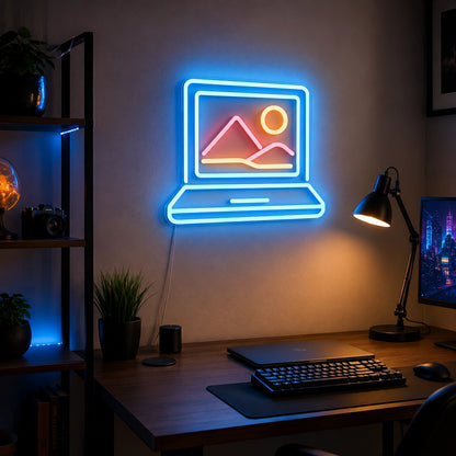 Retro Computer Screen Neon Sign LED Neon Sign real lifestyle scene