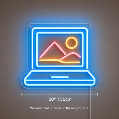 Retro Computer Screen Neon Sign LED Neon Sign size image