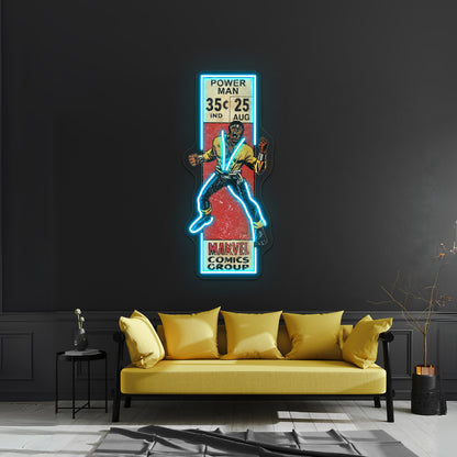 Retro Corner Box Power Artwork Led Neon Signs