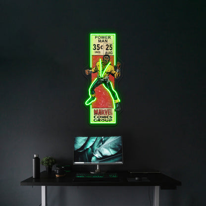 Retro Corner Box Power Artwork Led Neon Signs