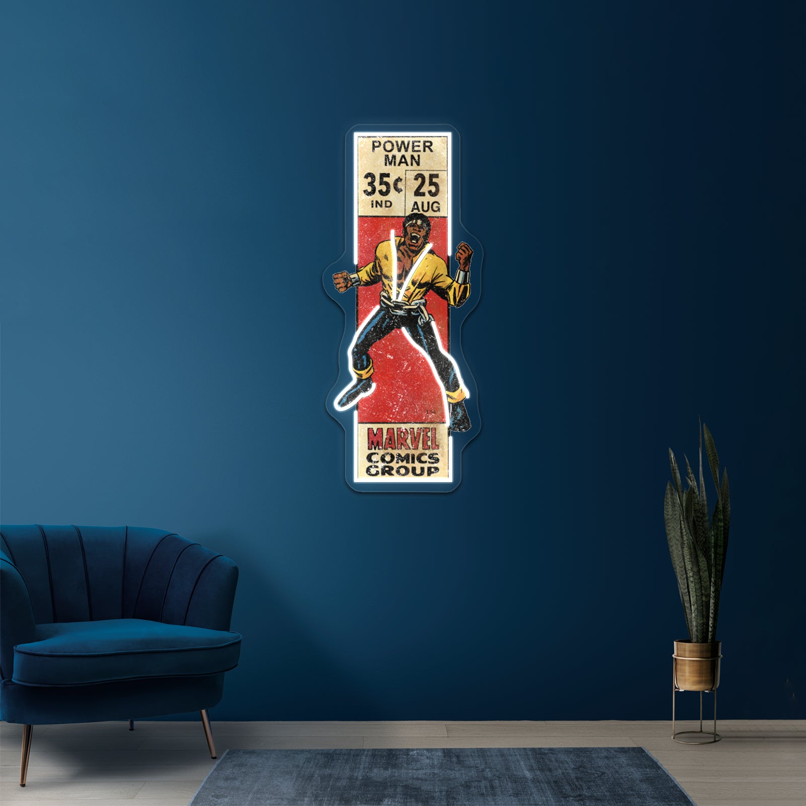 Retro Corner Box Power Artwork Led Neon Signs | Shineneon