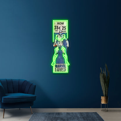 Retro Corner Box Rom Artwork Led Neon Signs