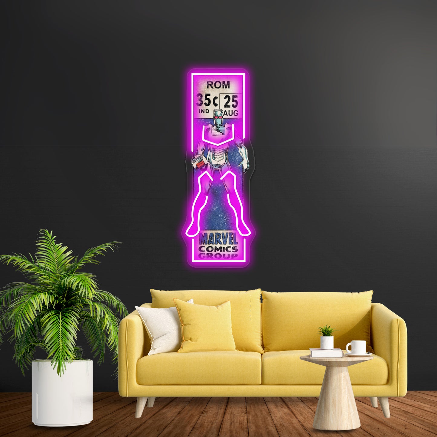 Retro Corner Box Rom Artwork Led Neon Signs