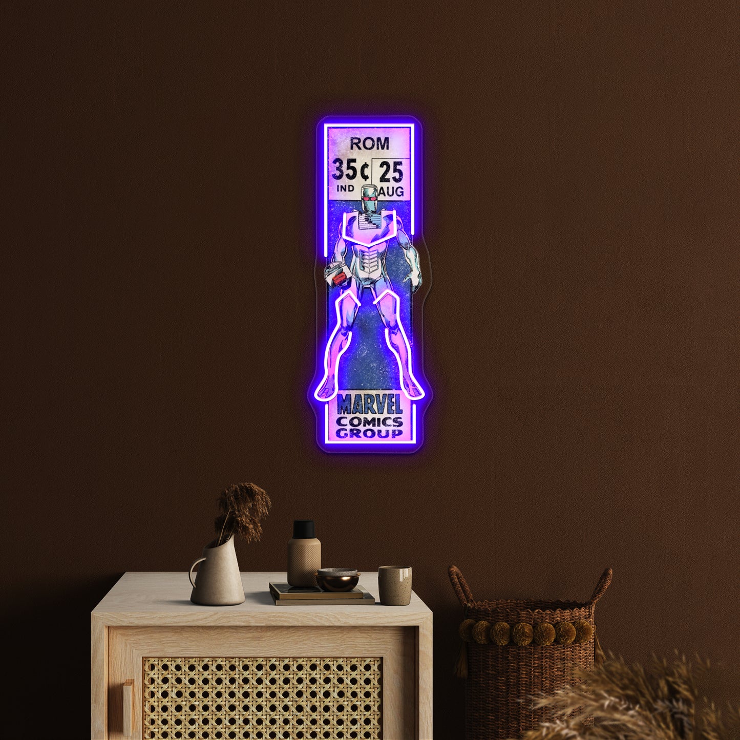 Retro Corner Box Rom Artwork Led Neon Signs