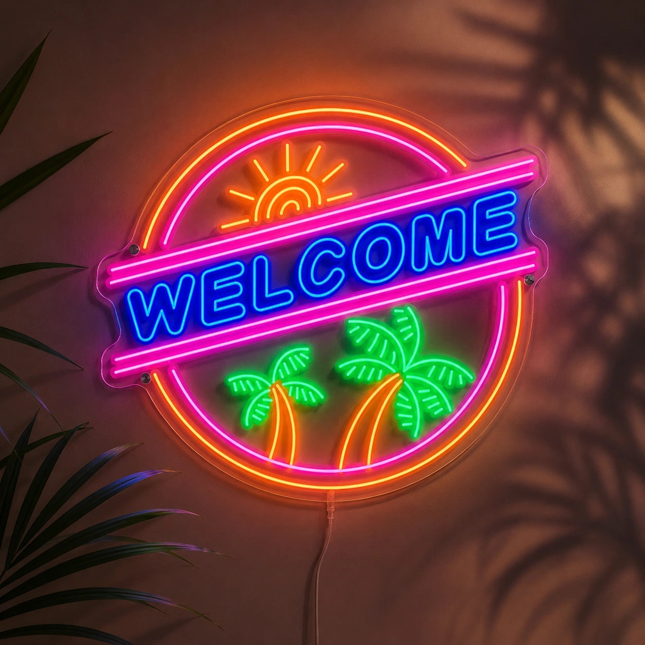 Retro Desert Sunset Neon Sign LED Neon Sign high-converting product image