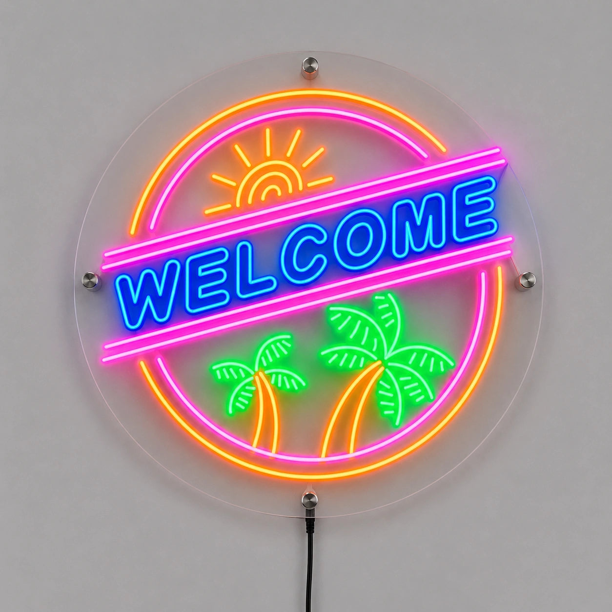 Retro Desert Sunset Neon Sign LED Neon Sign main product image