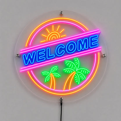 Retro Desert Sunset Neon Sign LED Neon Sign main product image