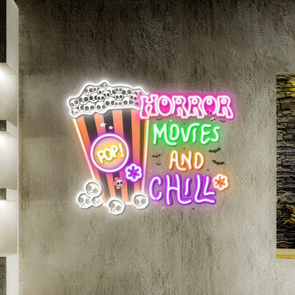 Retro Horror Movies Halloween Acrylic Led Neon Sign | Shineneon