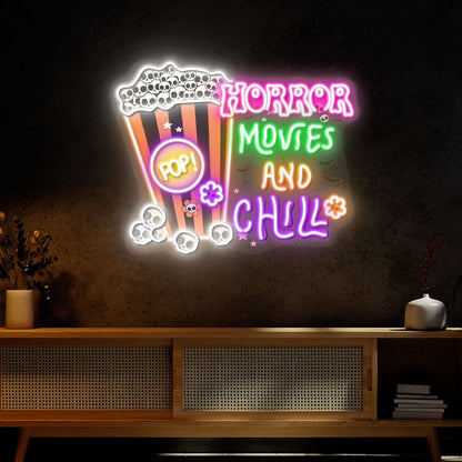 Retro Horror Movies Halloween Acrylic Led Neon Sign | Shineneon