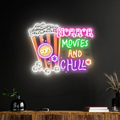 Retro Horror Movies Halloween Acrylic Led Neon Sign | Shineneon