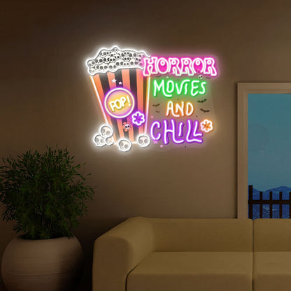 Retro Horror Movies Halloween Acrylic Led Neon Sign | Shineneon