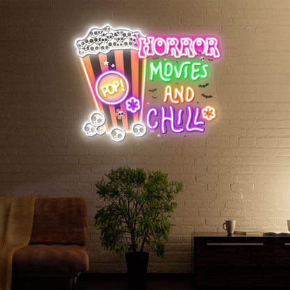 Retro Horror Movies Halloween Acrylic Led Neon Sign | Shineneon