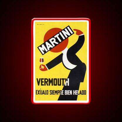 Retro Martini Poster Cocktail Bar Decor Led Neon Sign Rgb Color - LED neon sign view 10