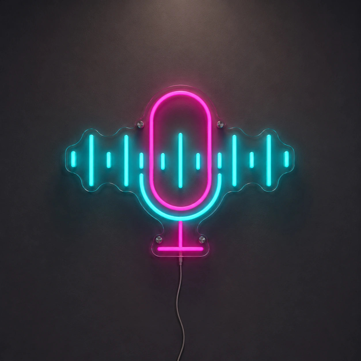 Retro Microphone Wave Neon Sign LED Neon Sign main product image