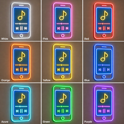 Retro Music Player Neon Sign LED Neon Sign color grid