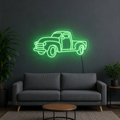 Retro Pickup Truck LED Neon Sign main product image