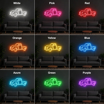 Retro Pickup Truck LED Neon Sign - Shineneon