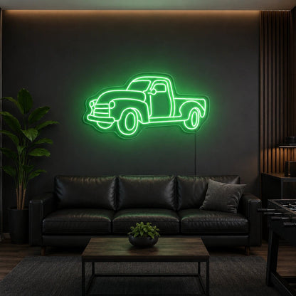 Retro Pickup Truck LED Neon Sign - Shineneon