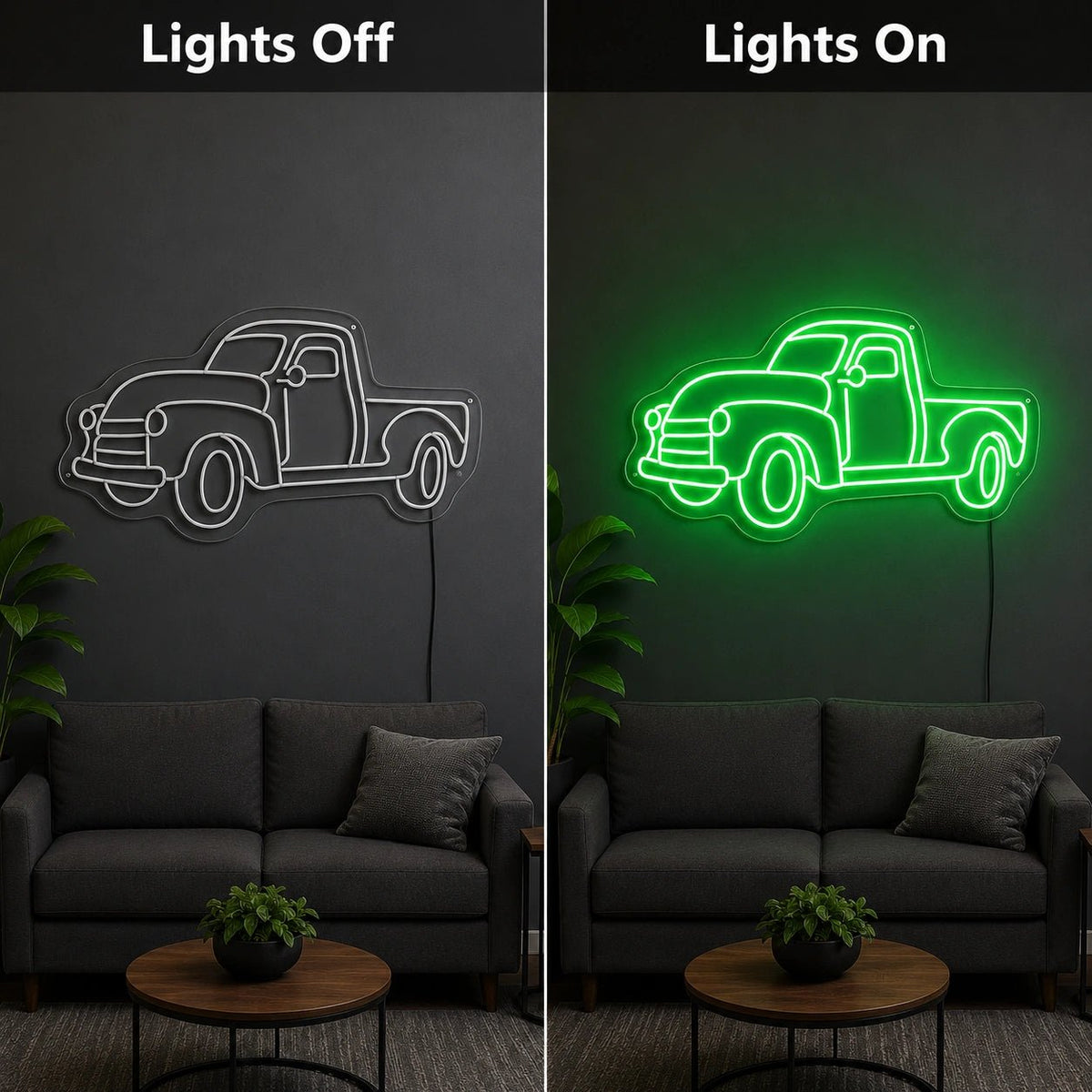 Retro Pickup Truck LED Neon Sign - Shineneon
