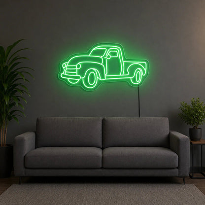 Retro Pickup Truck LED Neon Sign - Shineneon