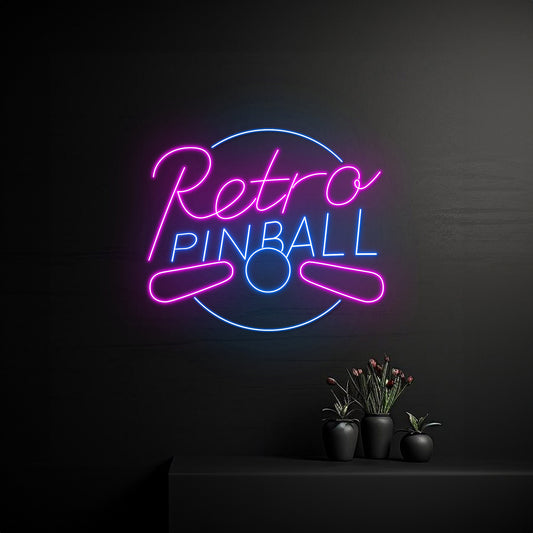 Retro Pinball Neon Sign