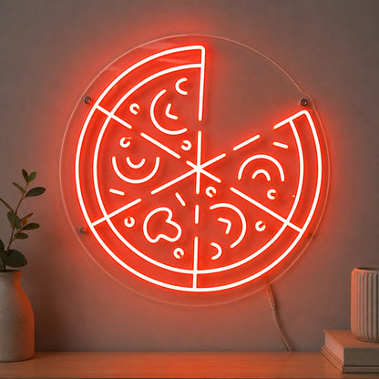 Retro Pizza Slice Neon Sign LED Neon Sign high-converting product image
