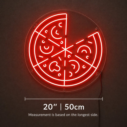 Retro Pizza Slice Neon Sign LED Neon Sign size image
