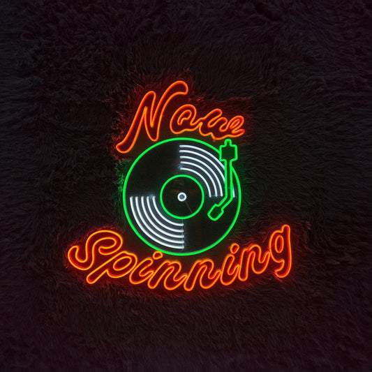 Retro Record Player Neon Sign